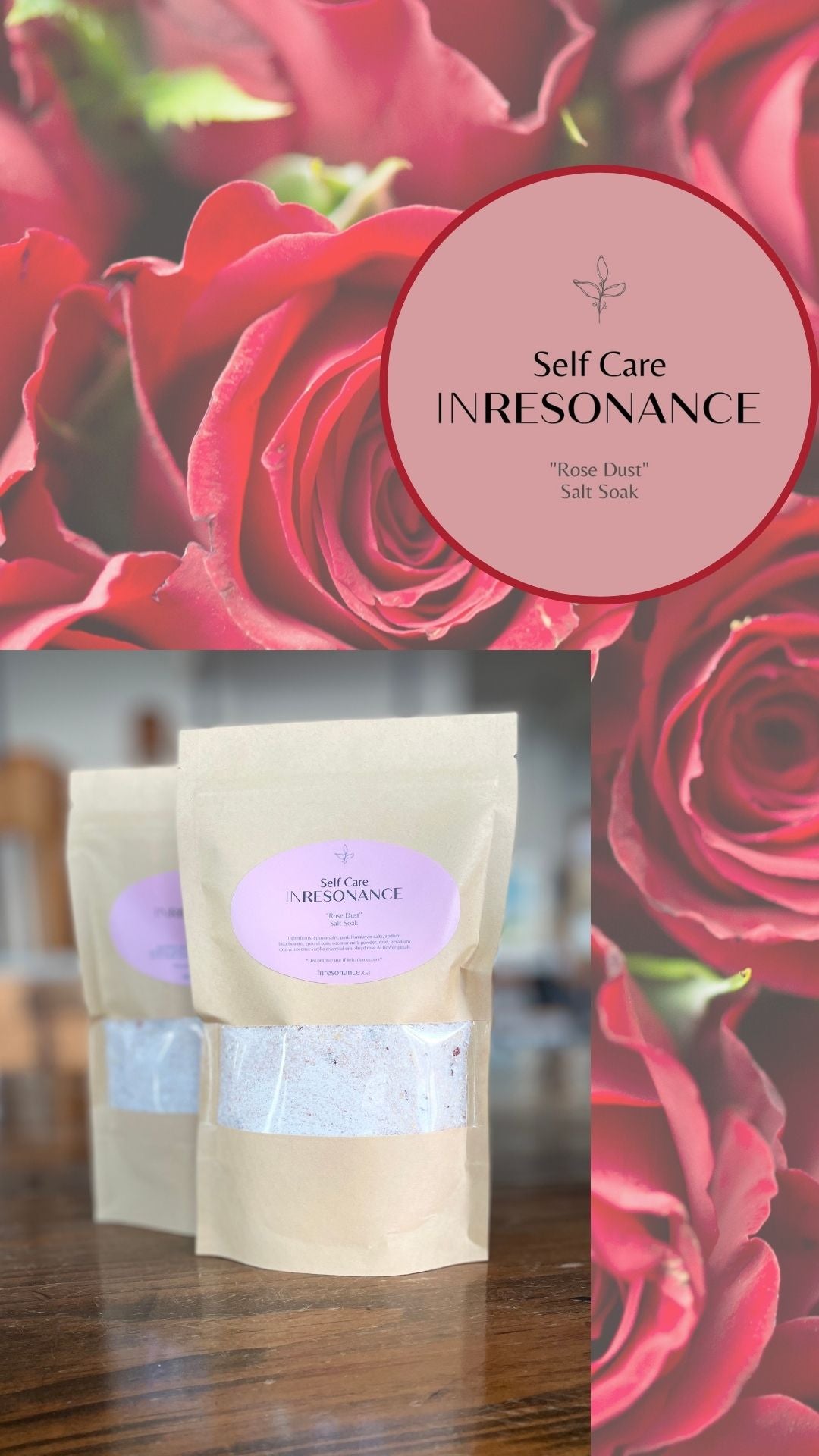 "Rose Dust" Salt Soak